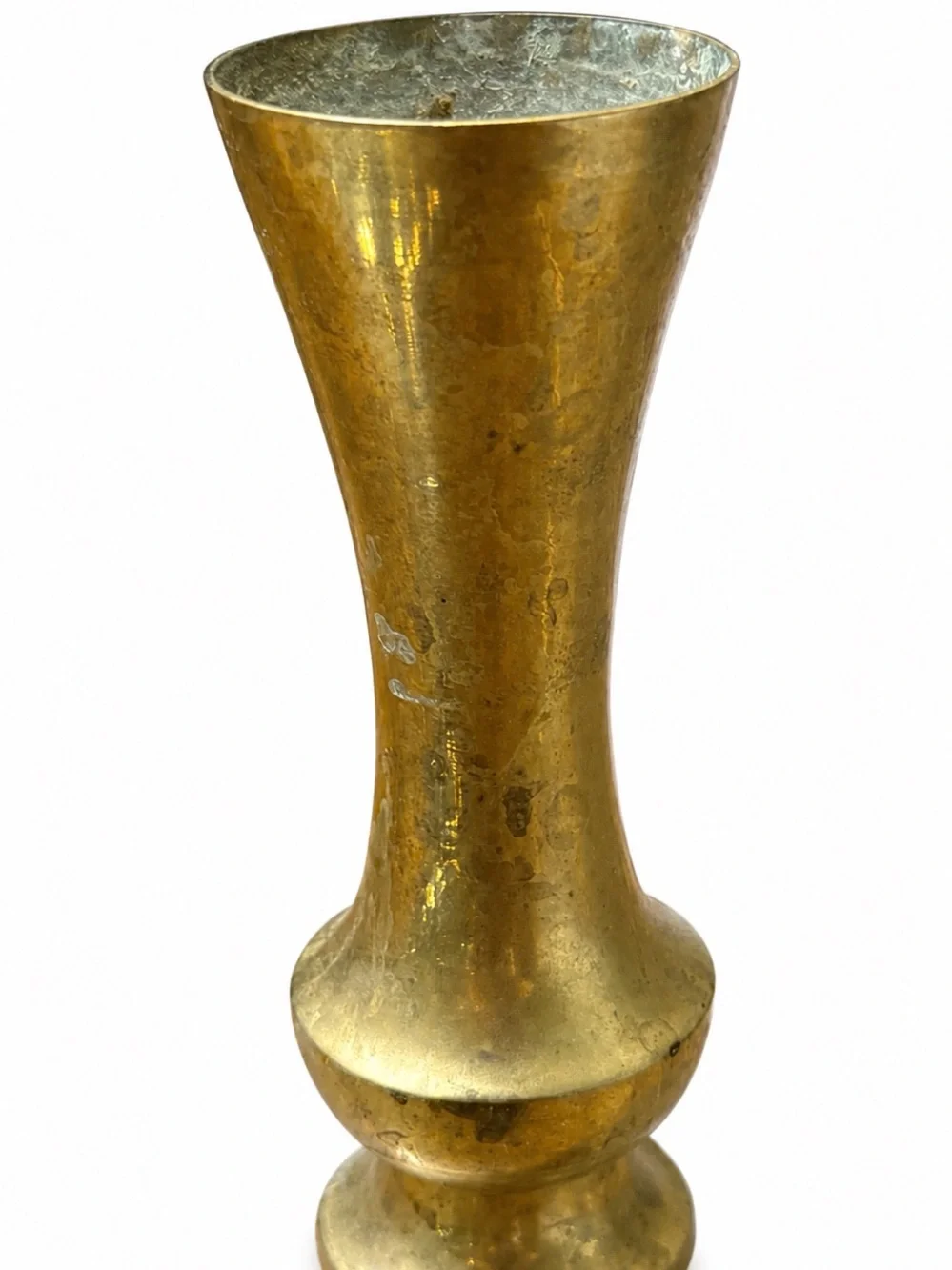 The Fairy’s Golden Trumpet – Vintage Solid Brass Bud Vase